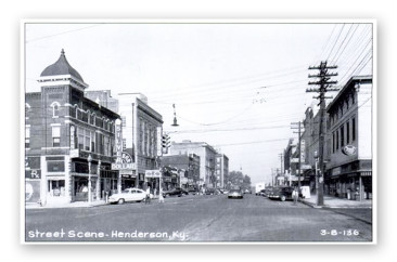 Henderson, Kentucky street scene, circa 1940s