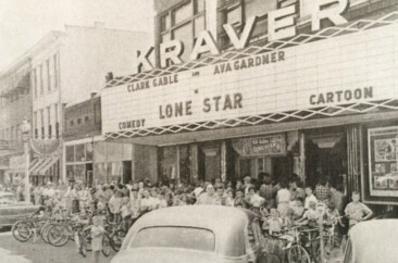 Henry Kraver founded the Kraver Theatre in the early 30's. It is shown here in 1952.