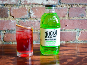 Cran-Apple Ale Lucky Moonshine Cocktail